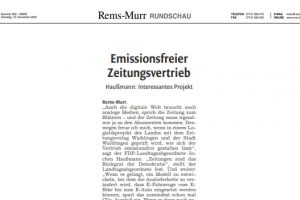 Emissionsfreier Zeitungsvertrieb_Haußmann - Zeitungstext